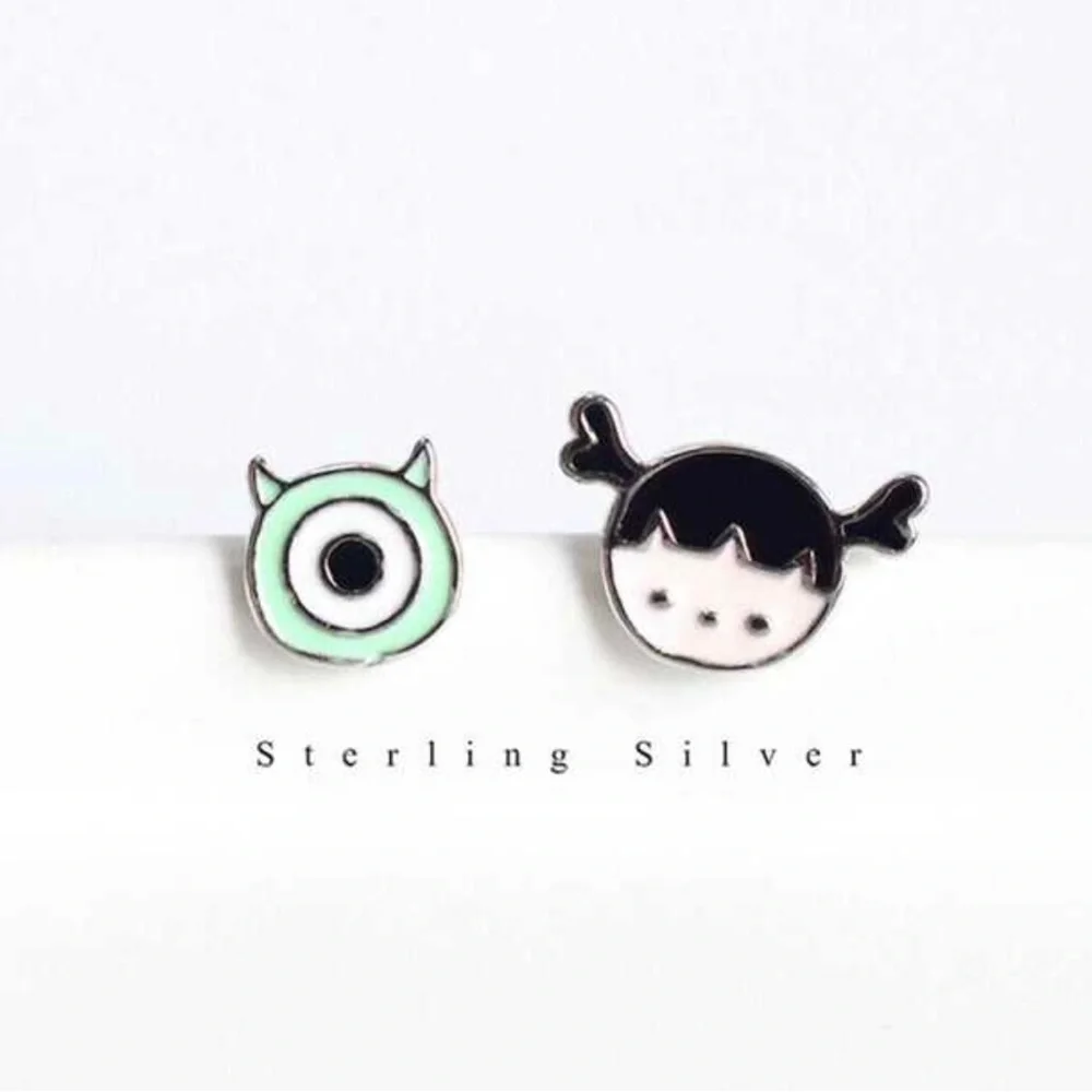 “Monsters Inc.” Boo & Mike Girl Toddler One-Eyed Cyclops Pixar 925 Silver Studs